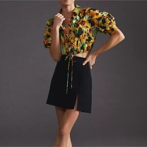 Maeve Sunflower Cropped Shirt